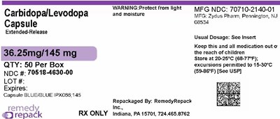Mm1 (Carbidopa Levodopa 36.25mg 145mg 70518 4630 00)